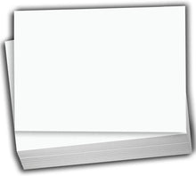 Hamilco Bright White Cardstock Cards: 100-Pack 5 1/2" x 8 1/2" (Half Sheet Size) Printable Blank Cards Set| 80lb Cover| Make Your Own Invitation/Greeting Cards (100 Pack) Bright