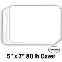 Hamilco White Cardstock Thick Paper - Blank Index Flash Note & Post Cards with Rounded Corners - Greeting Invitations Stationery 5 X 7" Heavy weight 80 lb Card Stock (100 Pack)