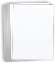 Hamilco White Linen Textured Cardstock Thick Paper Legal Size 8 1/2" x 14" Card Stock 80lb Cover 25 Pack