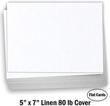 Hamilco 5x7 Gray Linen Cardstock Paper Blank Index Cards Flat Card Stock 80lb Cover 100 Pack