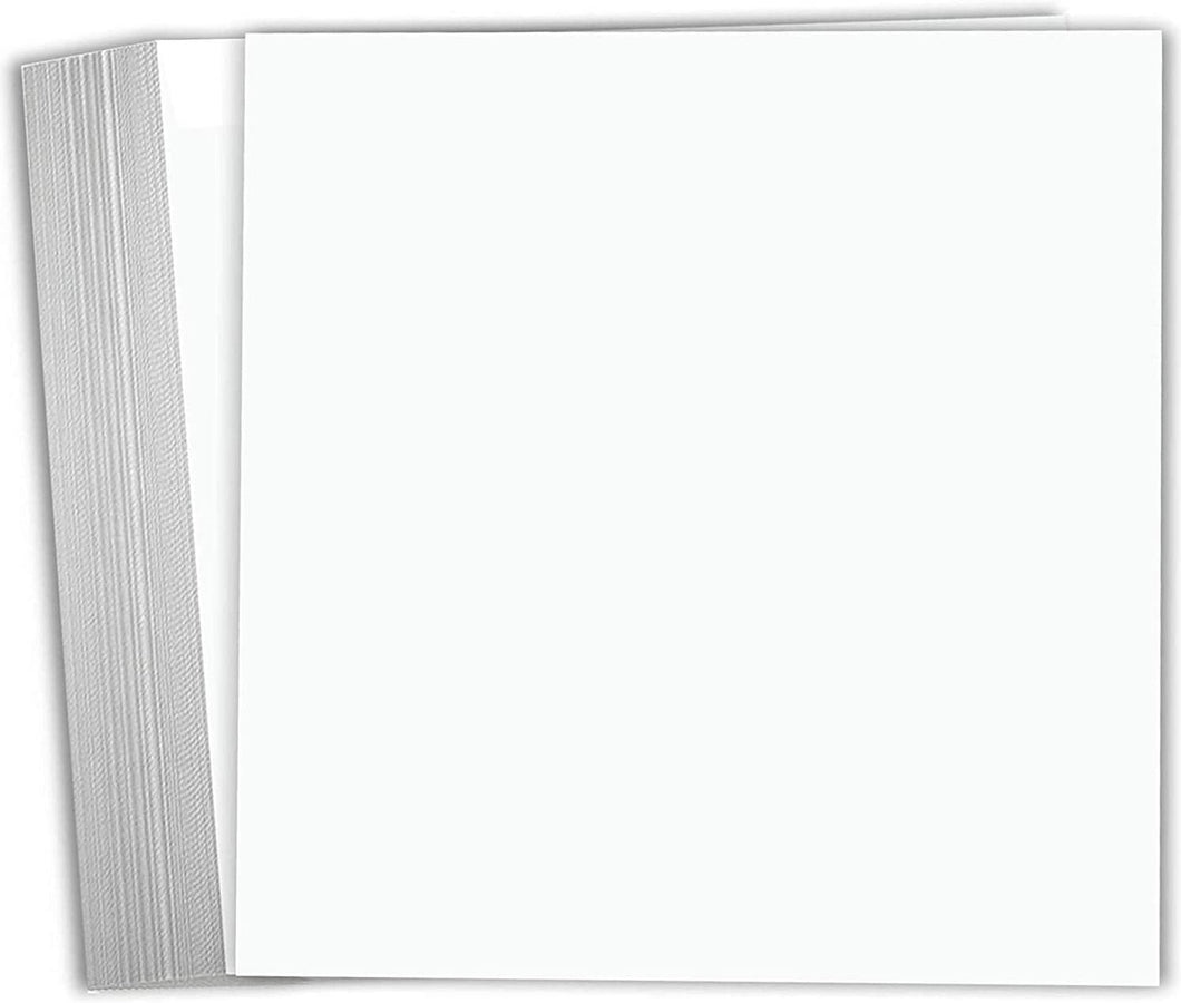 Hamilco White Cardstock Scrapbook Paper 12x12 65lb Card Stock – 25 Pack