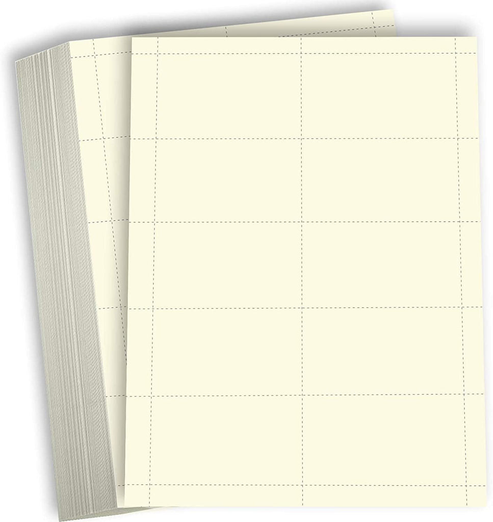 100 Sheets-Blank Business Card Paper - 1000 Business Card Stock for Inkjet and Laser Printers, 170gsm, Ivory, 3.5 x 1.9 Inches