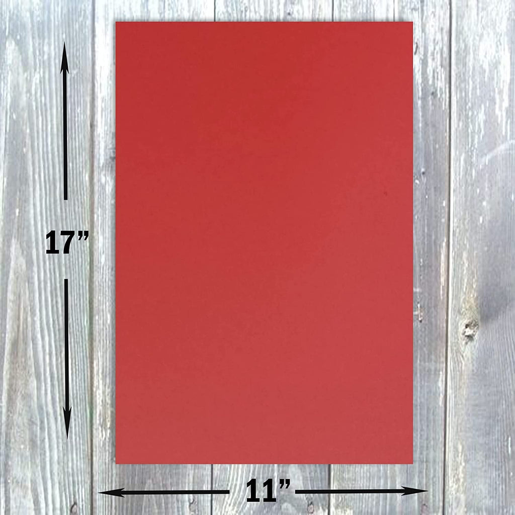 Hamilco Colored Cardstock Paper 11 x 17 Crimson Red Color Card Stock –