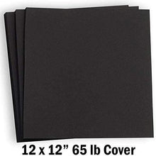 Hamilco Card Stock Scrapbook Paper 12x12 Black Colored 65lb Cardstock – 25 Pack