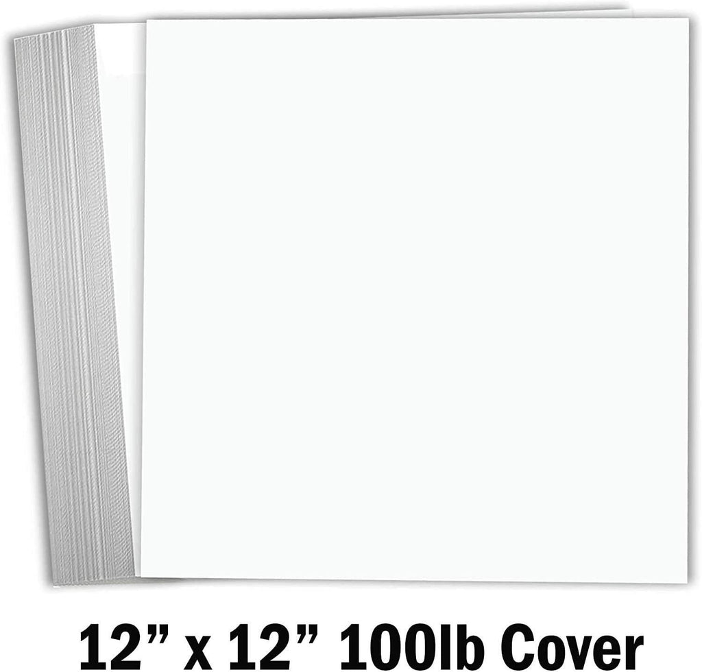 Hamilco White Cardstock Scrapbook Paper 12x12 Heavy Weight 120 lb Cove –