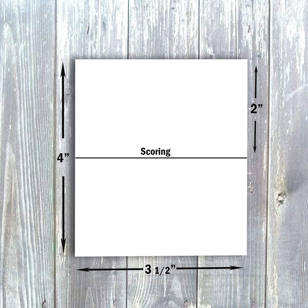 Hamilco Blank Tent Name Place Table Cards 3 1/2 x 11 Folded Card
