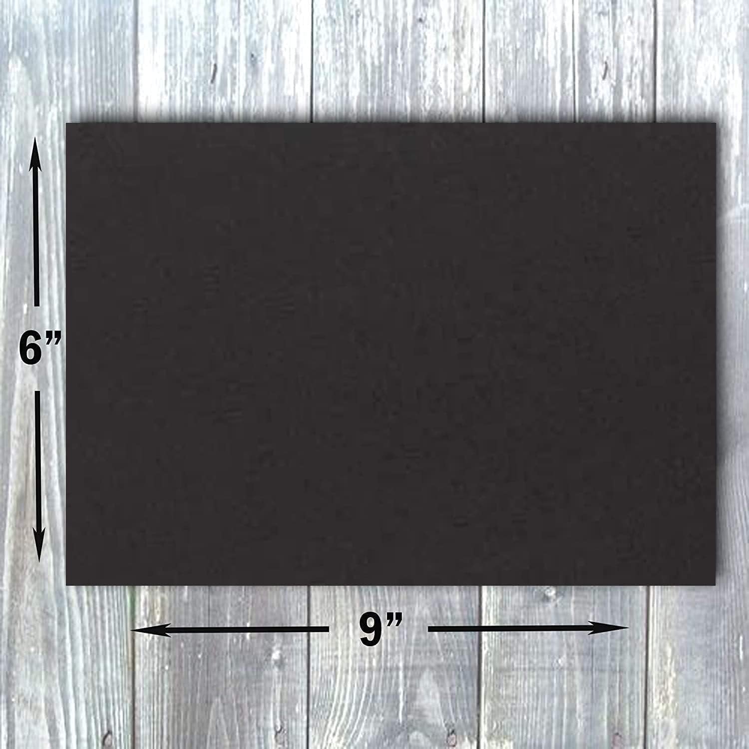 Hamilco 6x9 Black Cardstock Paper 65 lb Cover Card Stock 100 Pack