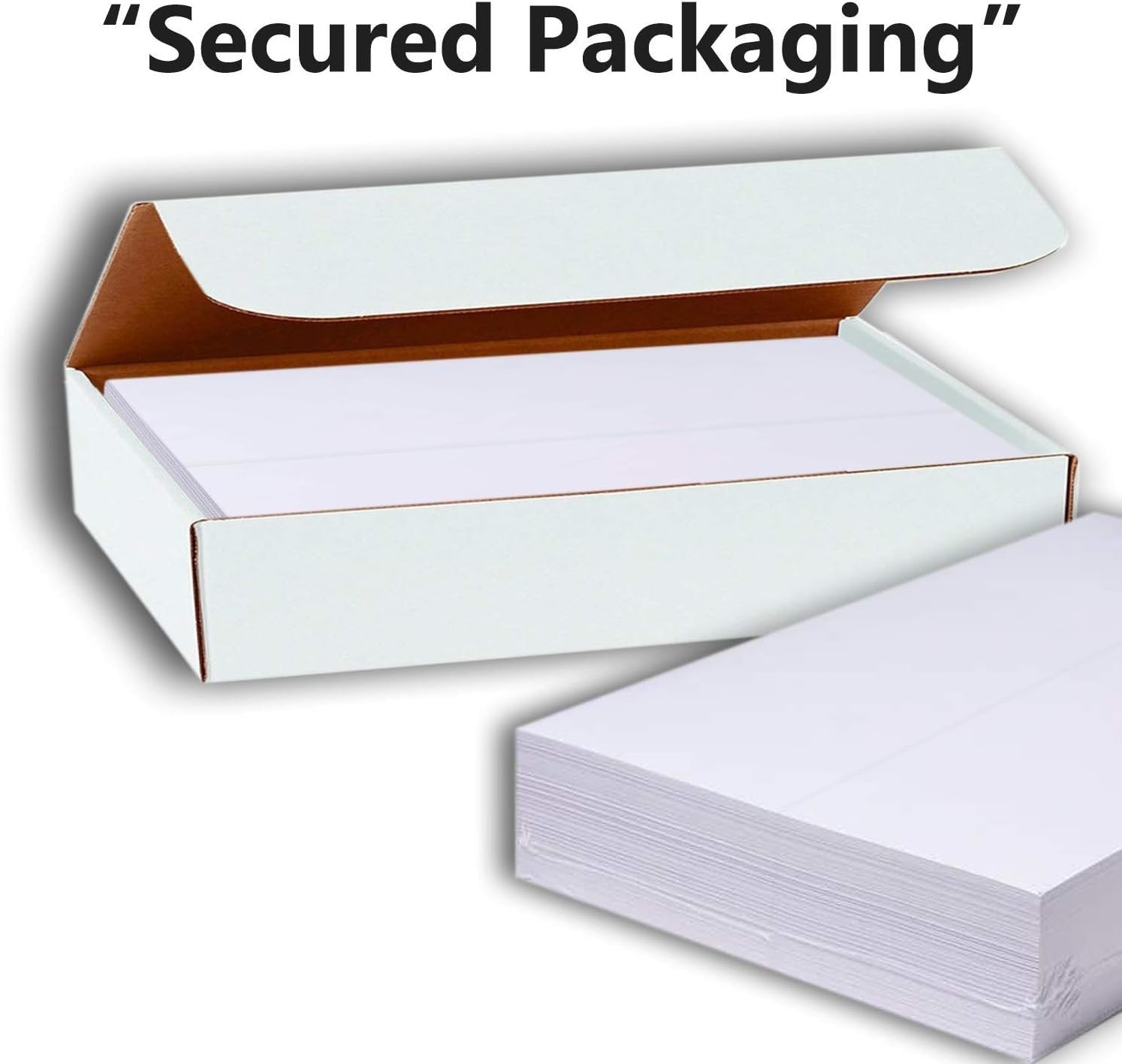 Hamilco Blank Tent Name Place Table Cards 2 1/2" x 8" Folded Card Stock - White Cardstock Paper 80lb Cover - 100 Pack