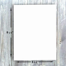 Hamilco White Cardstock Thick Paper - 5 1/2 x 8 1/2" Blank Index Flash Note & Post Cards with Envelopes - Greeting Invitations – Heavy weight 80 lb Card Stock for Printer - 100 Pack (Bright)