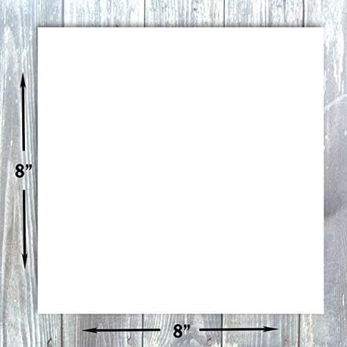 Hamilco 8x8 White Scrapbook Cardstock Paper 65lb Cover 100 Pack