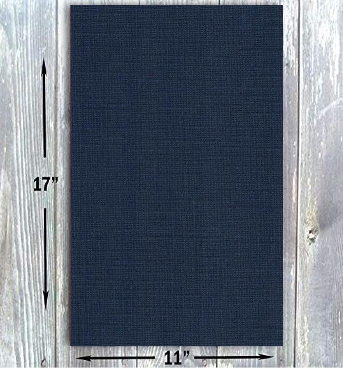 Hamilco Blue Linen Textured Cardstock Thick Paper - 11 x 17" Heavy Weight 80 lb Cover Card Stock - 25 Pack