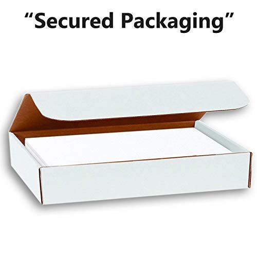 Hamilco White Linen Cards and Envelopes - Flat 5" x 7" Cardstock Paper 80lb Cover 50 Pack - Hamilco.com