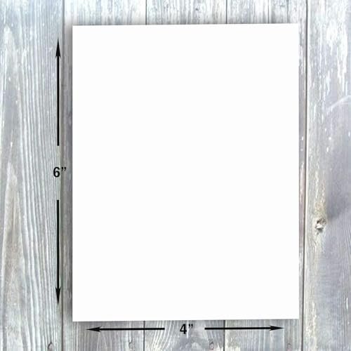 Hamilco White Cardstock - Blank Index Flash Note & Greeting Invitations Stationary Flat 4 X 6" 65 lb for Printer - 100 Pack