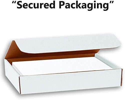 Hamilco 5.5x8.5 White Linen Cardstock Paper Blank Index Cards Flat 80lb Cover 100 Pack