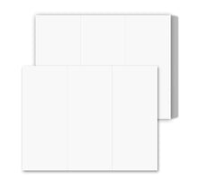 Hamilco White Cardstock Paper 80 lb cover Blank Note Cards 8.5" x 11" with 2 folds Trifold - 100 Pack