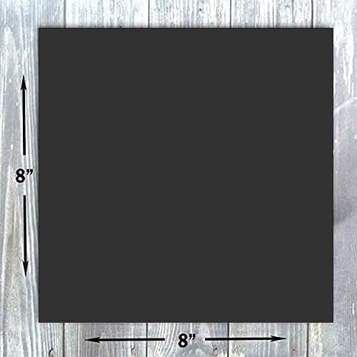 Hamilco 8x8 Black Cardstock Paper 65 lb Cover Card Stock 100 Pack