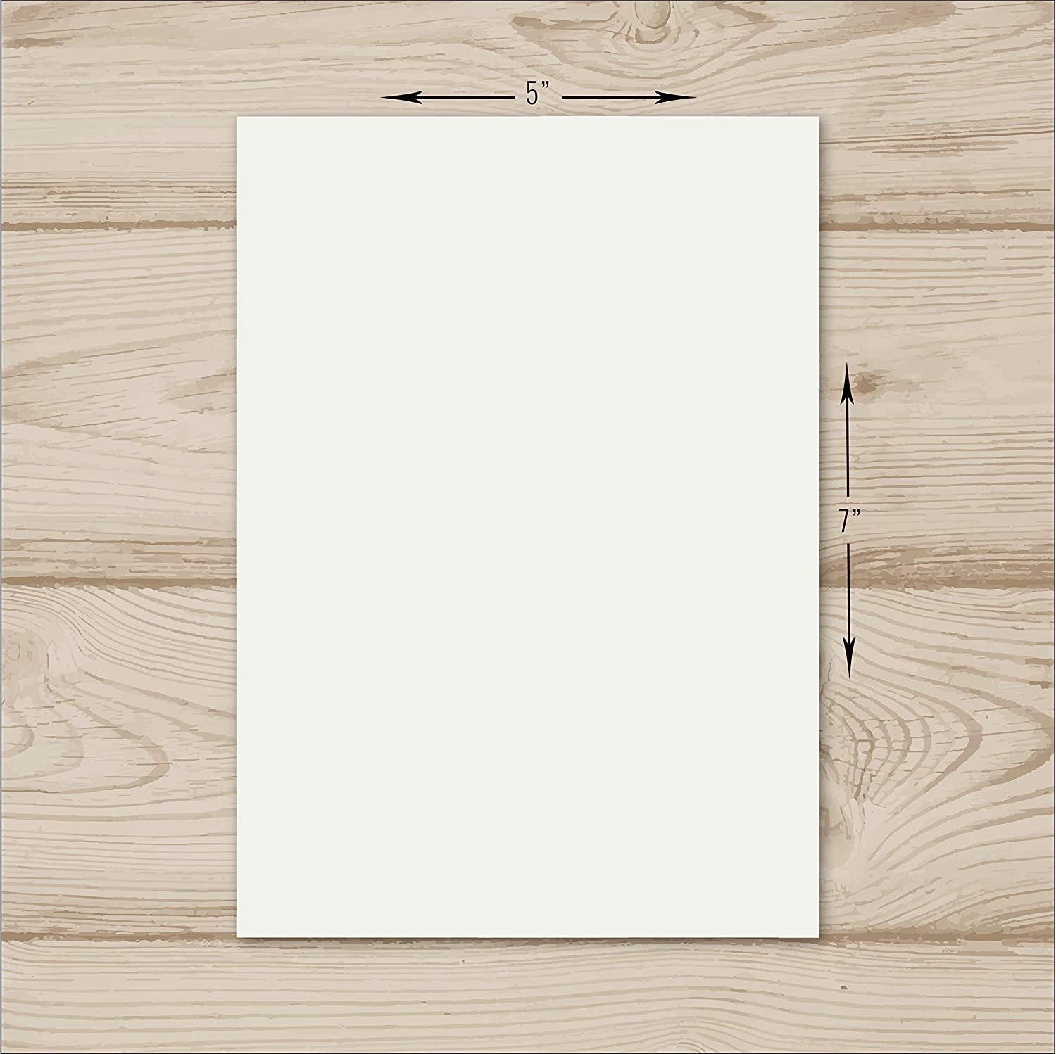 Hamilco Cream Colored Cardstock Thick Paper - Blank Index Flash Note & Post Cards - Greeting Invitations Stationary - Flat 5 X 7" Heavy Weight 80 lb Card Stock for Printer – 100 Pack