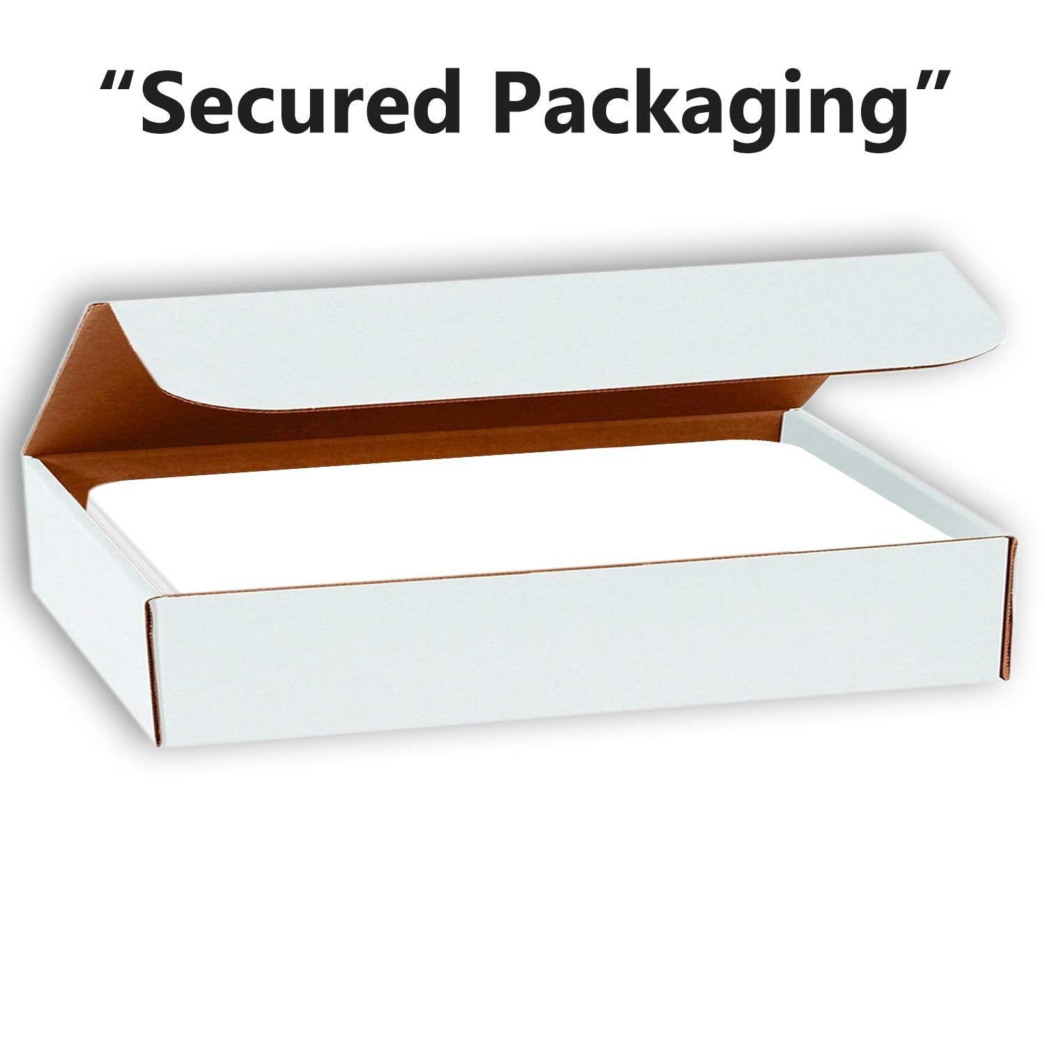 Hamilco White Cardstock Thick Paper - Blank Index Flash Note & Post Cards with Rounded Corners - Greeting Invitations Stationery 5 X 7" Heavy weight 80 lb Card Stock (100 Pack)