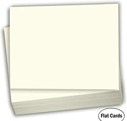 Hamilco Blank Index Cards 5.5 x 8.5 Card Stock 100lb Cover Cream Cardstock Paper - 100 Pack