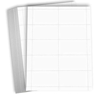 Hamilco Blank Business Cards Card Stock Paper – White Mini Note Index Perforated Cardstock for Printer – Heavy Weight 80 lb 3 1/2 x 2