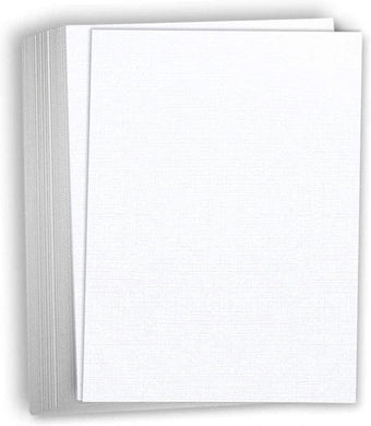 Hamilco White Linen Textured Cardstock Thick Paper Legal Size 8 1/2