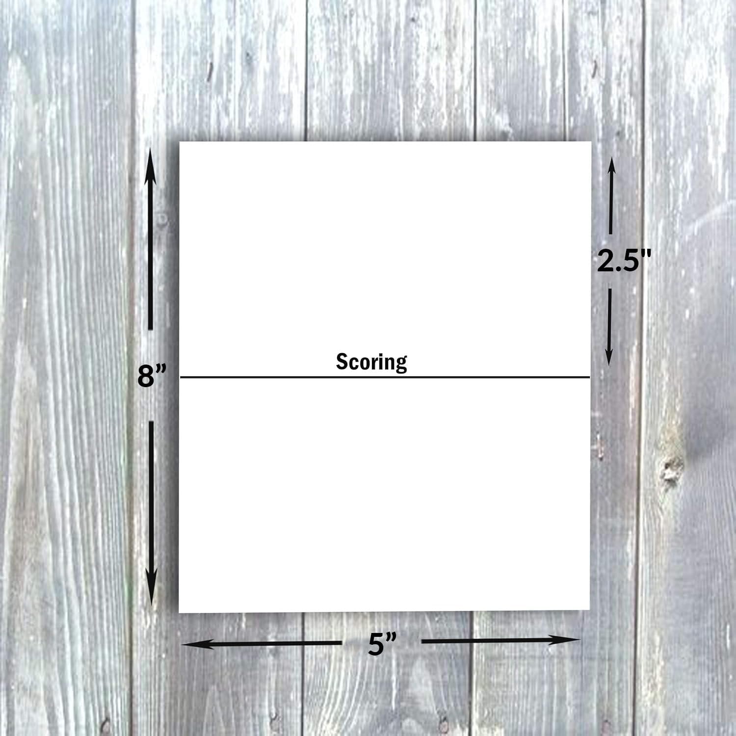 Hamilco Blank Tent Name Place Table Cards 2 1/2" x 8" Folded Card Stock - White Cardstock Paper 80lb Cover - 100 Pack