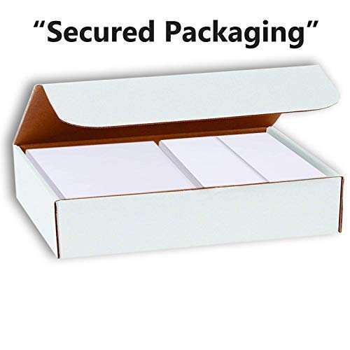 Hamilco White Cardstock Thick Paper - 5 1/2 x 8 1/2" Blank Index Flash Note & Post Cards with Envelopes - Greeting Invitations – Heavy weight 80 lb Card Stock for Printer - 100 Pack (Bright)
