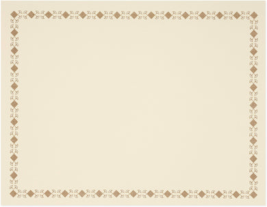 Hamilco Cream Color Vellum Certificate Cardstock Paper with Raised Print Border – 8 1/2 x 11