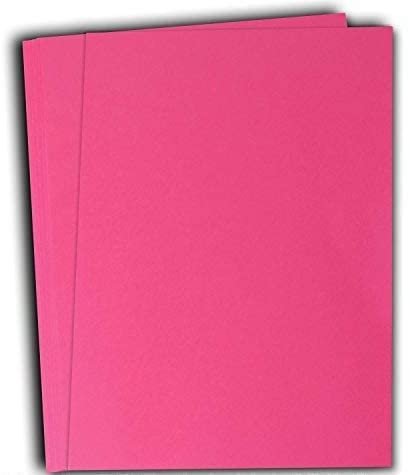 Hamilco Colored Cardstock Scrapbook Paper 8.5" x 11" Fuchsia Pink Color Card Stock Paper 50 Pack - Hamilco.com