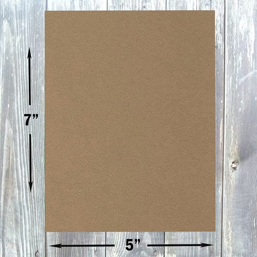 Hamilco Brown Kraft Cardstock Paper Cards 5x7 Thick Blank Card