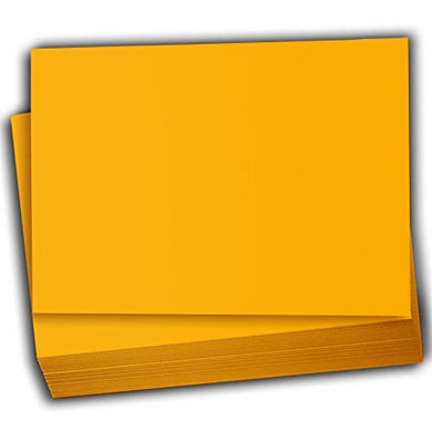 Hamilco Colored Scrapbook Cardstock Paper 5x7 Card Stock Paper 65 lb Cover 100 Pack (Sun Gold)