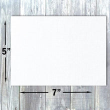 Hamilco Blank Cards and Envelopes - Flat 5" x 7" Linen White Cardstock Thick Paper 100lb Cover 100 Pack