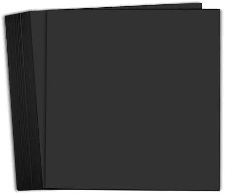 Hamilco 8x8 Black Cardstock Paper 80 lb Cover Card Stock 100 Pack - Hamilco.com