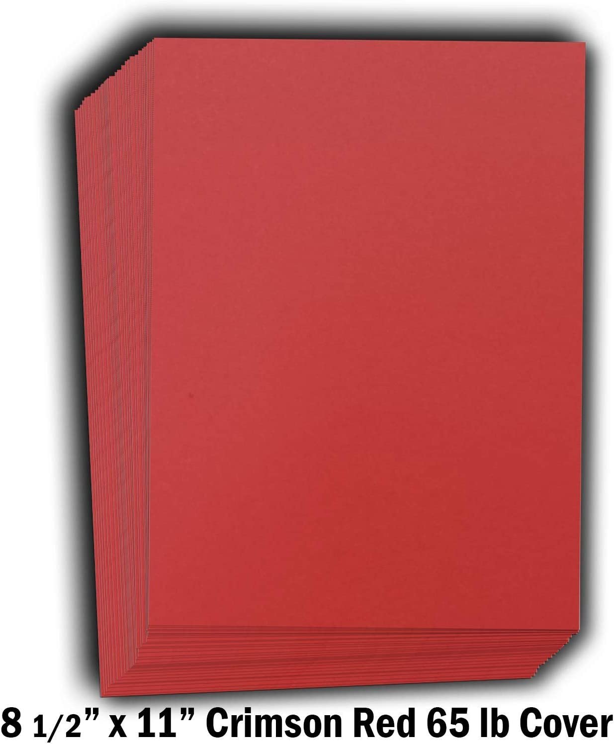 Hamilco Colored Cardstock Scrapbook Paper 8.5" x 11" Crimson Red Color Card Stock Paper 50 Pack - Hamilco.com