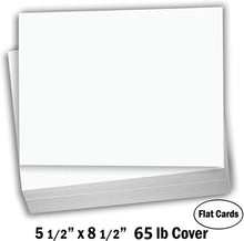 Hamilco White Cardstock Thick Paper - Blank Index Flash Note & Post Cards - Greeting Invitations Stationary 5 1/2 X 8 1/2" Heavy Weight 65 lb Card Stock for Printer - 100 pack