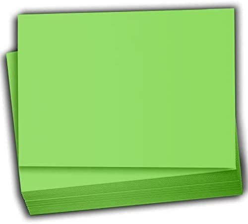Hamilco Colored Scrapbook Cardstock Paper 4x6 Card Stock Paper 65 lb Cover 100 Pack (Green Apple)