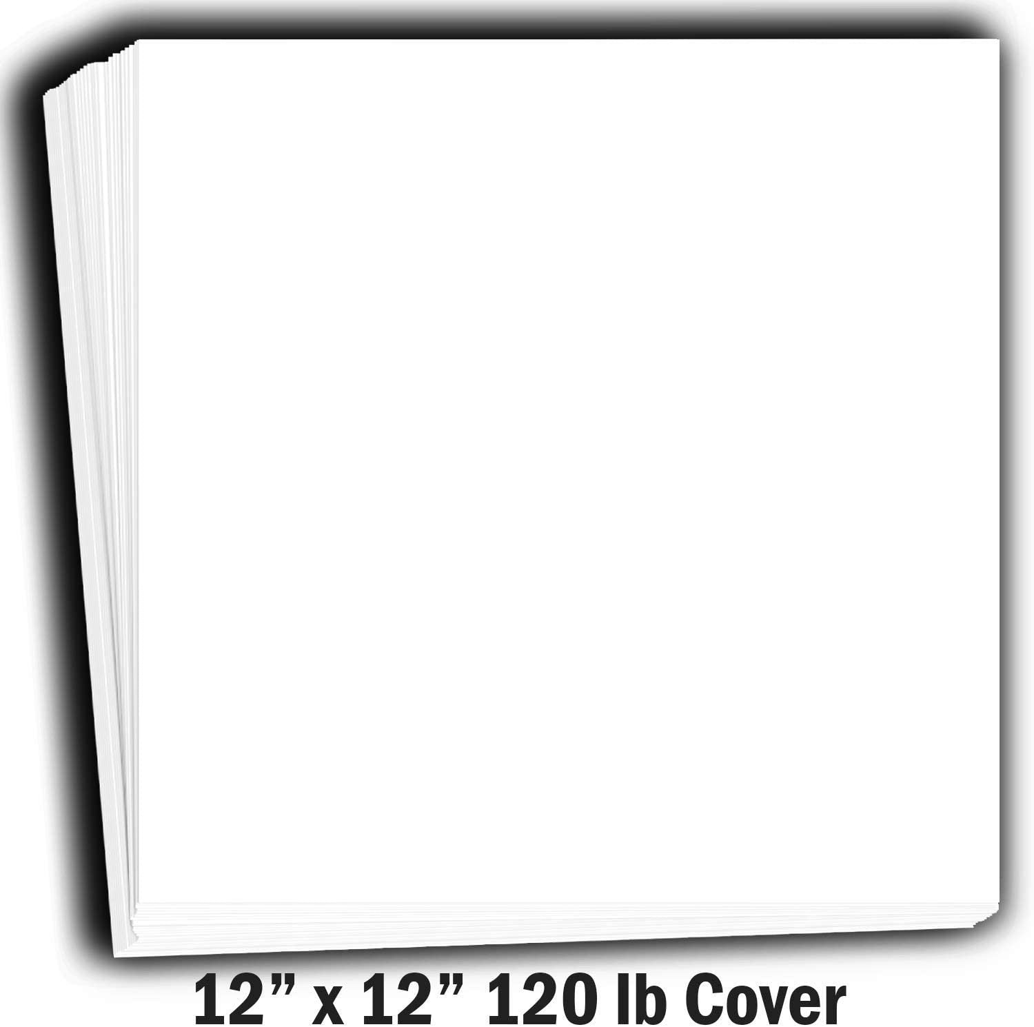 Hamilco White Cardstock Scrapbook Paper 12x12 Heavy Weight 120 lb Cover Card Stock – 25 Pack - Hamilco.com