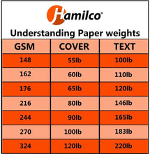 Hamilco White Glossy Cardstock Paper - 8 1/2 x 11" 80 lb Cover Card Stock - 50 Pack