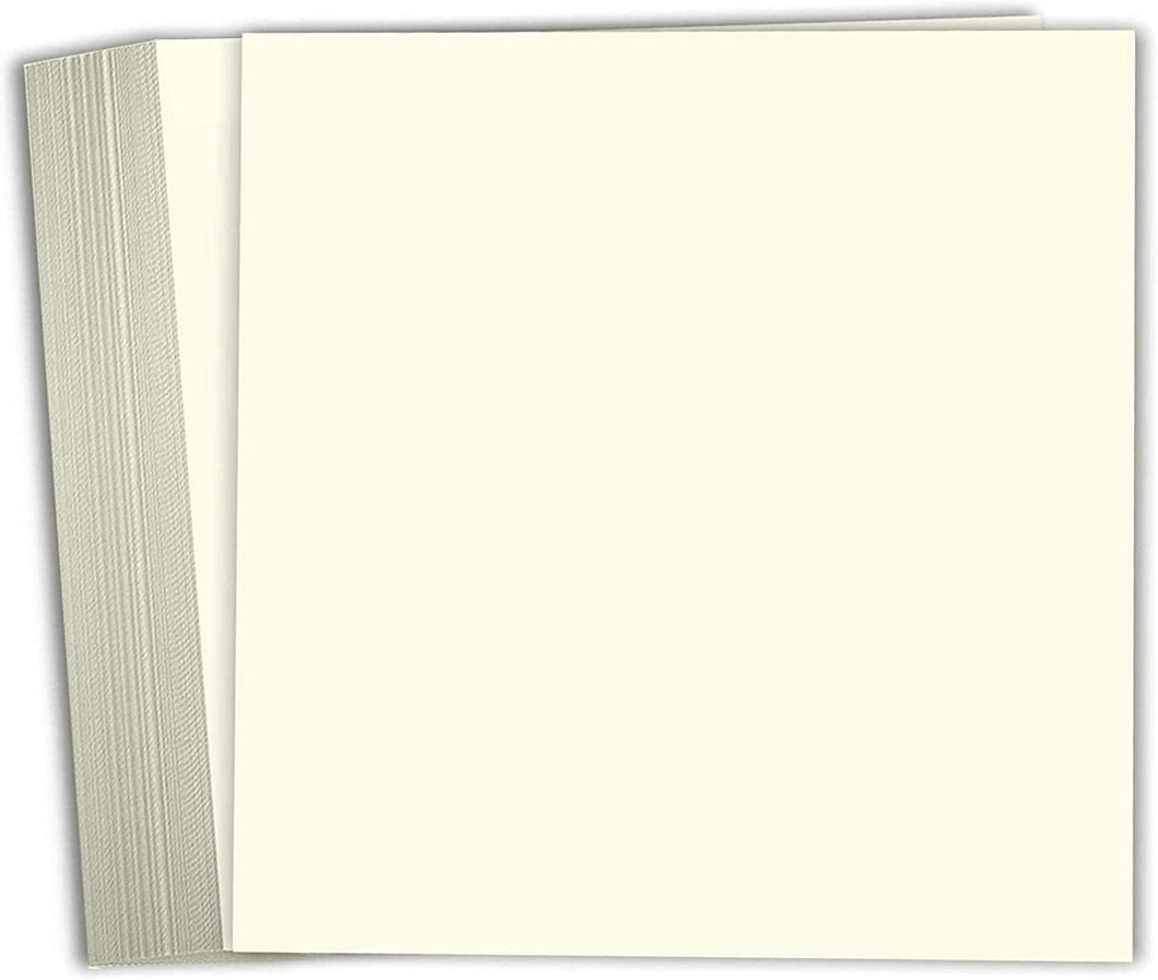 Hamilco Card Stock Scrapbook Paper 12x12 Cream Colored Cardstock 100lb Cover – 25 Pack