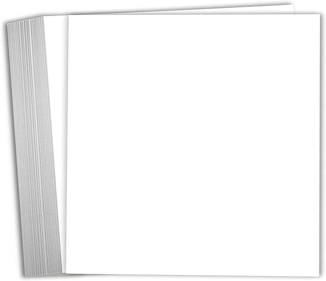 Hamilco White Cardstock Scrapbook Paper 12x12 65 lb Cover Card Stock – 25 Pack
