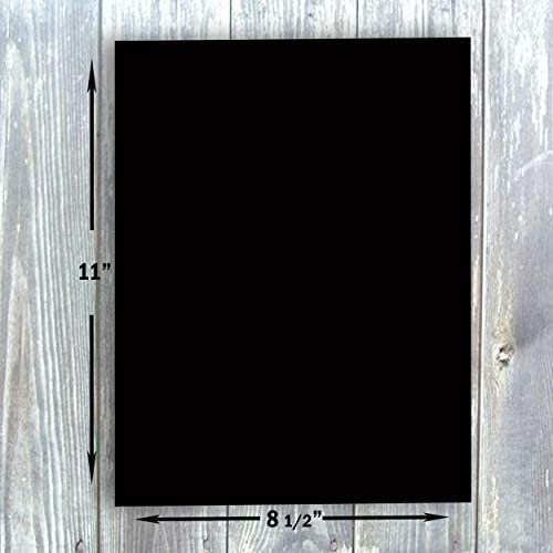25Sheets Black Cardstock Paper, 8.5 x 11 Card stock for Cricut, Thick  Construction Paper for Card Making, Scrapbooking, Craft 90 lb / 250 gsm