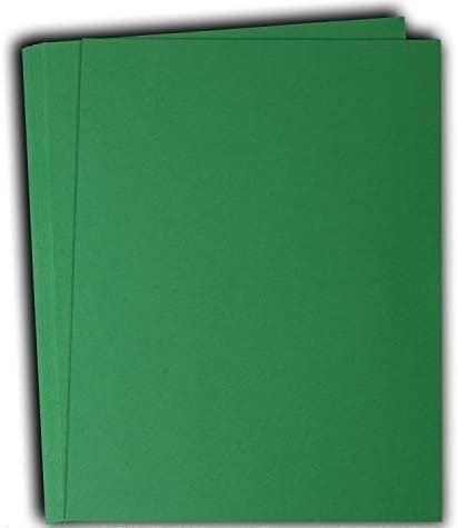 Hamilco Colored Cardstock Scrapbook Paper 8.5" x 11" Brilliant Green Color Card Stock Paper 50 Pack - Hamilco.com