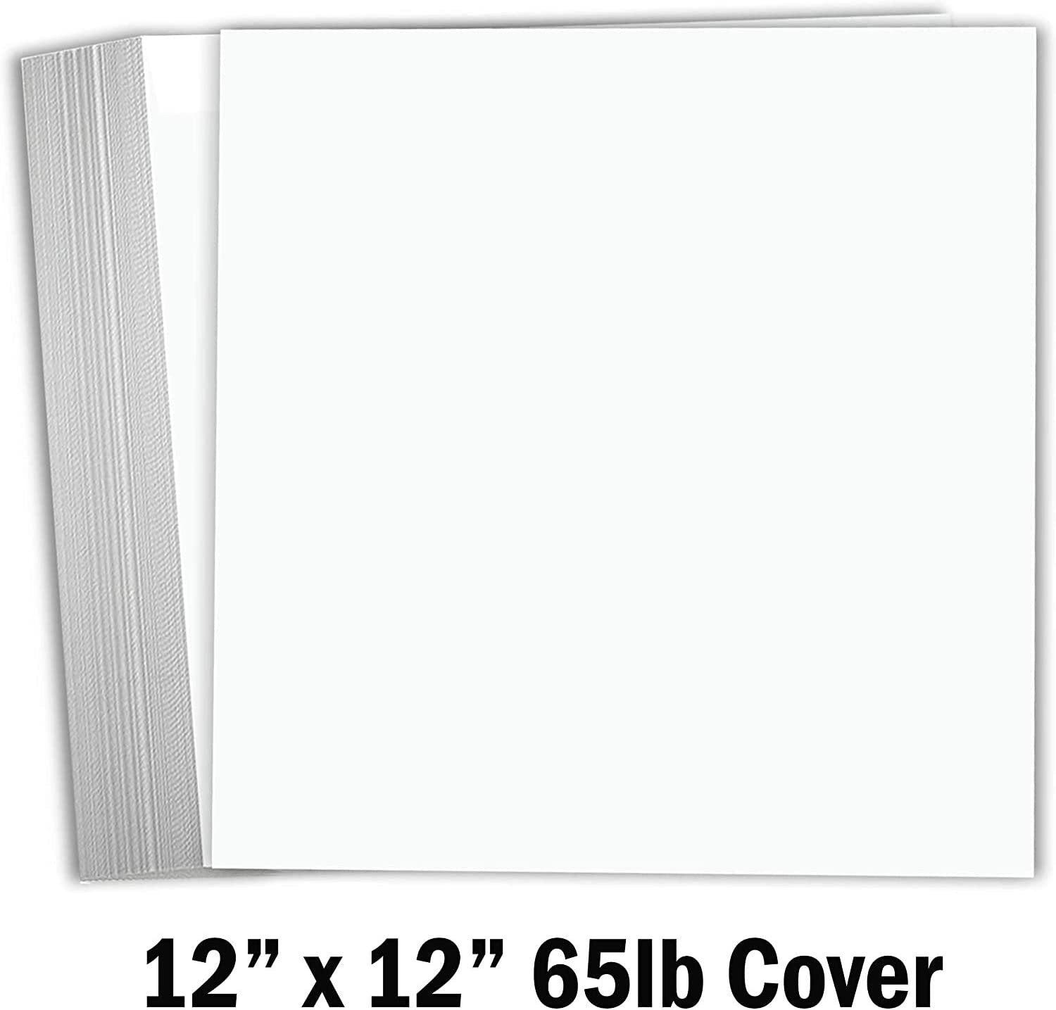 Hamilco White Cardstock Scrapbook Paper 12x12 65lb Card Stock – 25 Pack - Hamilco.com