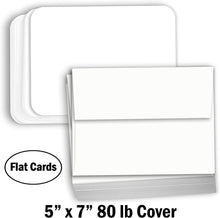 Hamilco White Cardstock Thick Paper - Blank Index Flash Note & Post Cards with Rounded Corners - Greeting Invitations Stationery 5 X 7" Heavy weight 80 lb Card Stock (100 Pack)