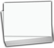 Hamilco White Cardstock Blank Index Flash Note & Post Cards - Flat 5 X 7" Thick Paper 65 lb Card Stock for Printer - 100 Pack