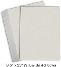 Hamilco Colored Carstock Paper Gray Bristol Vellum Card Stock for Scrapbook Craft 8 1/2 x 11" - 67lb Cover for Printer - 50 Pack