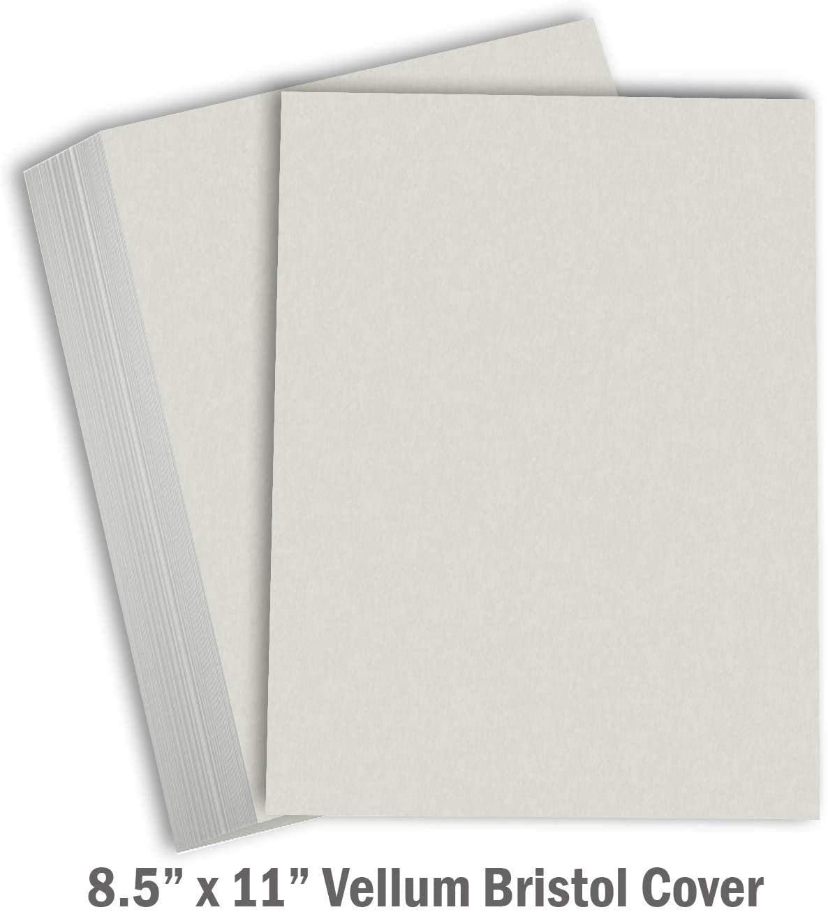 Hamilco Colored Carstock Paper Gray Bristol Vellum Card Stock for Scrapbook Craft 8 1/2 x 11" - 67lb Cover for Printer - 50 Pack - Hamilco.com
