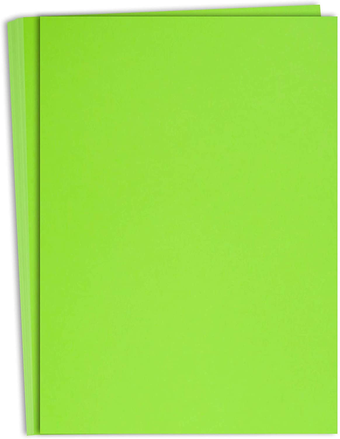Hamilco Colored Cardstock Scrapbook Paper 8.5" x 11" Lime Green Color Card Stock Paper 50 Pack - Hamilco.com