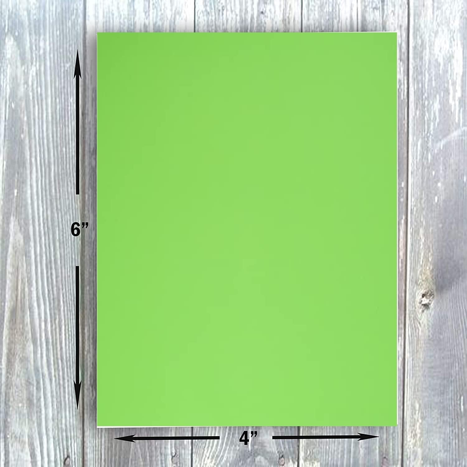 Hamilco Colored Scrapbook Cardstock Paper 4x6 Card Stock Paper 65 lb Cover 100 Pack (Green Apple) - Hamilco.com