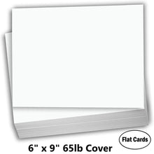 Hamilco Blank Index Cards 6" x 9" Card Stock 65lb Cover White Cardstock Paper - 100 Pack